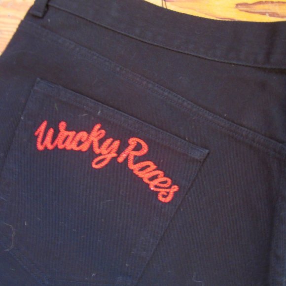 NWT- Iceberg History "Wacky Racers" Muttley Jean size 40 waist, Black denim - Picture 4 of 8